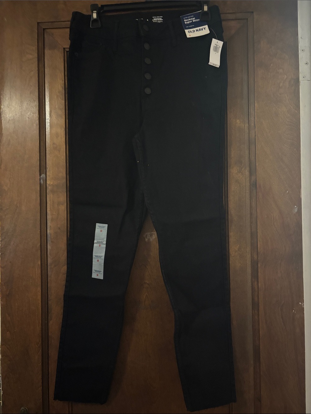 Old Navy Black High-Rise Button-Fly Skinny Jeans